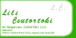 lili csutortoki business card